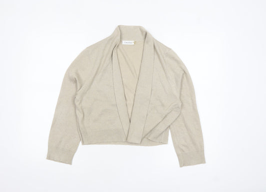 Womens UK Size L Calvin Klein Beige Cardigan Jumper