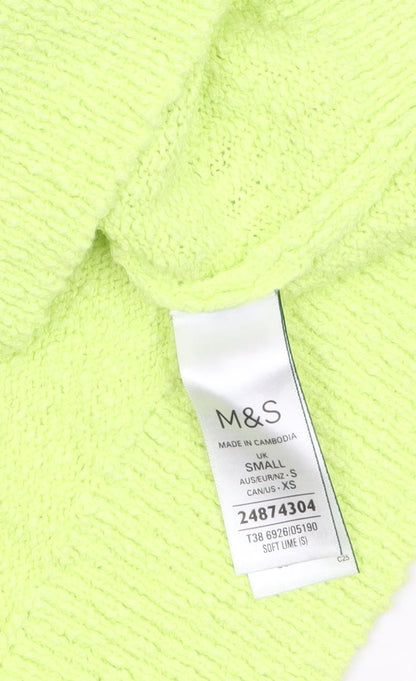Womens UK Size S Marks and Spencer Green Basic Blouse