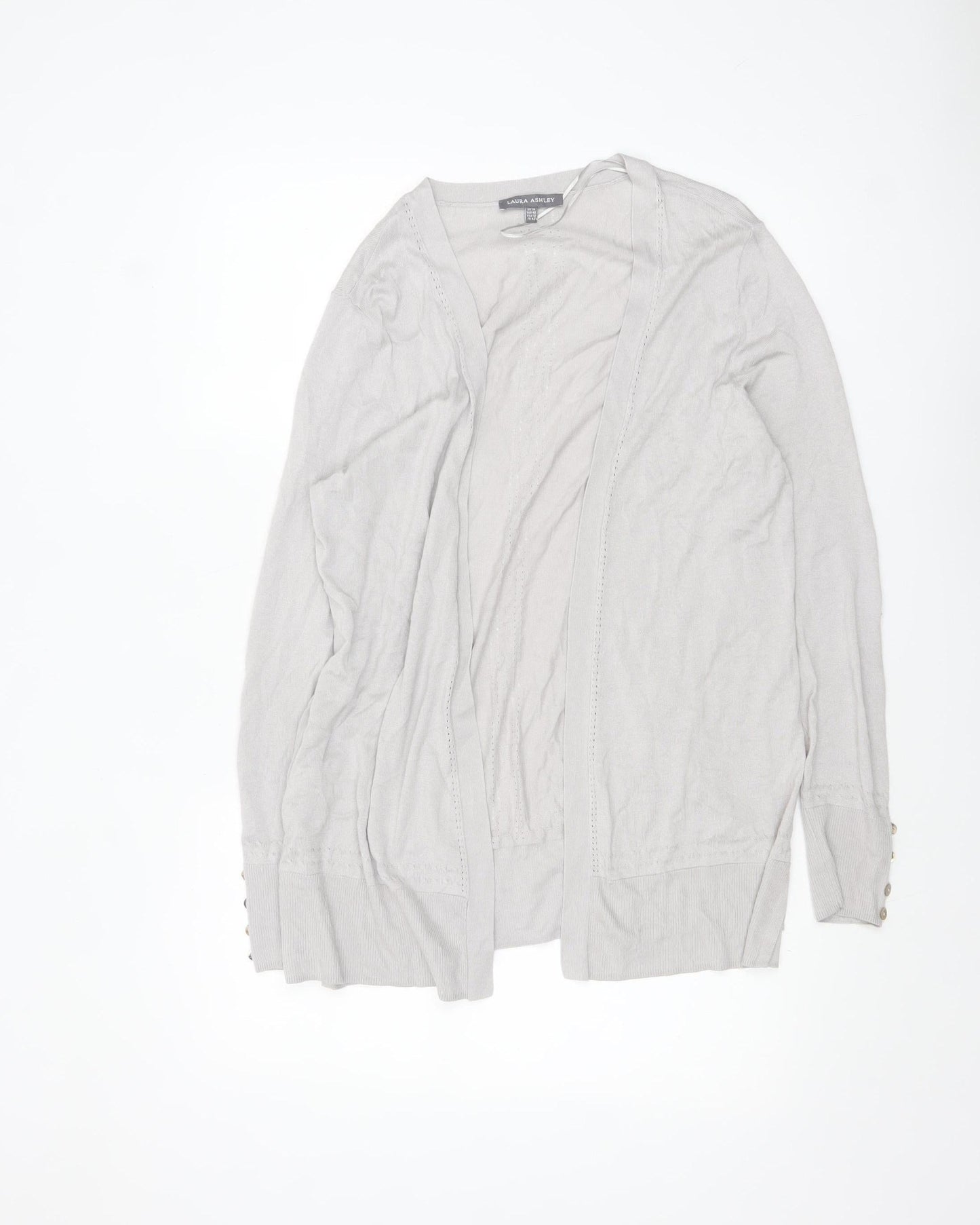 Womens UK Size 14 Laura Ashley Grey Cardigan Jumper