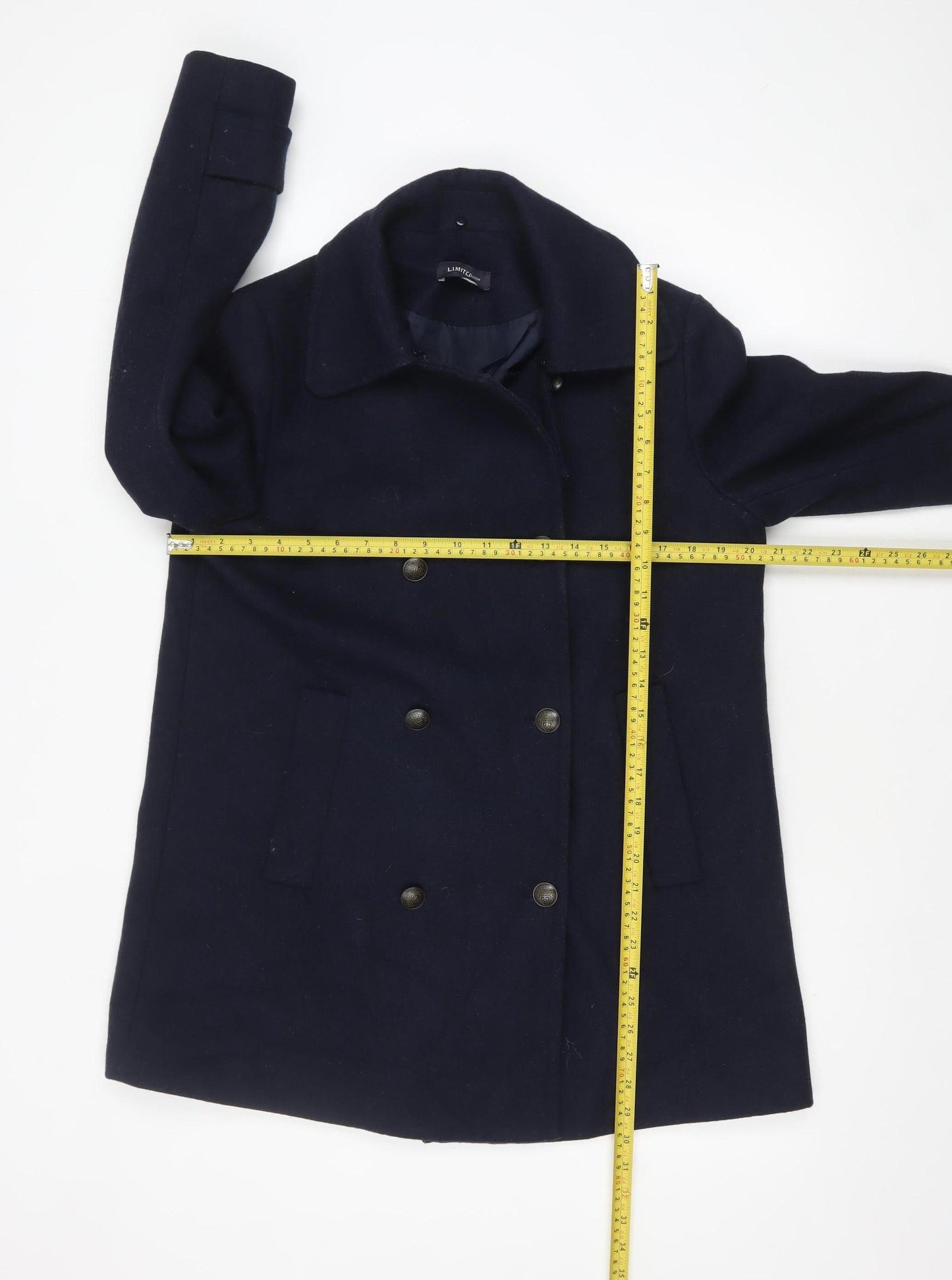 Marks and Spencer Women’s Navy Wool Blend Pea Coat UK 12