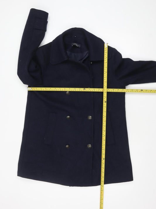 Marks and Spencer Women’s Navy Wool Blend Pea Coat UK 12