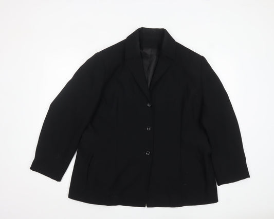 Womens UK Size 20 Debenhams Regular Black Blazer