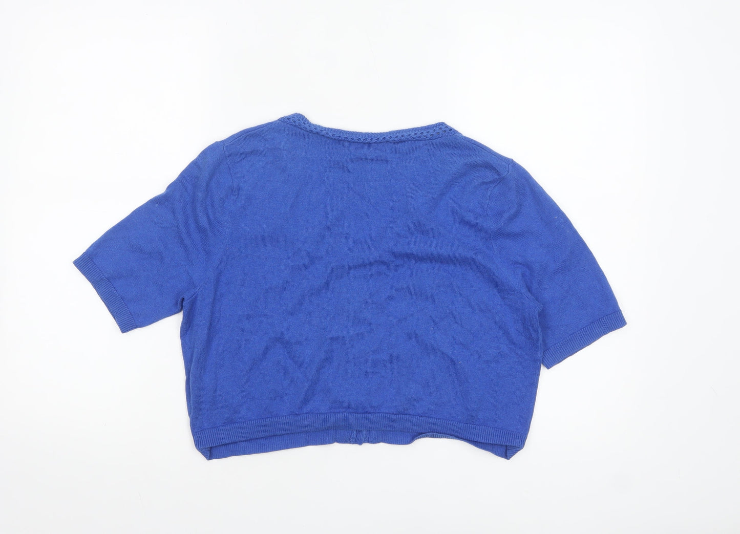 Womens UK Size 14 Marks and Spencer Blue Cardigan Jumper