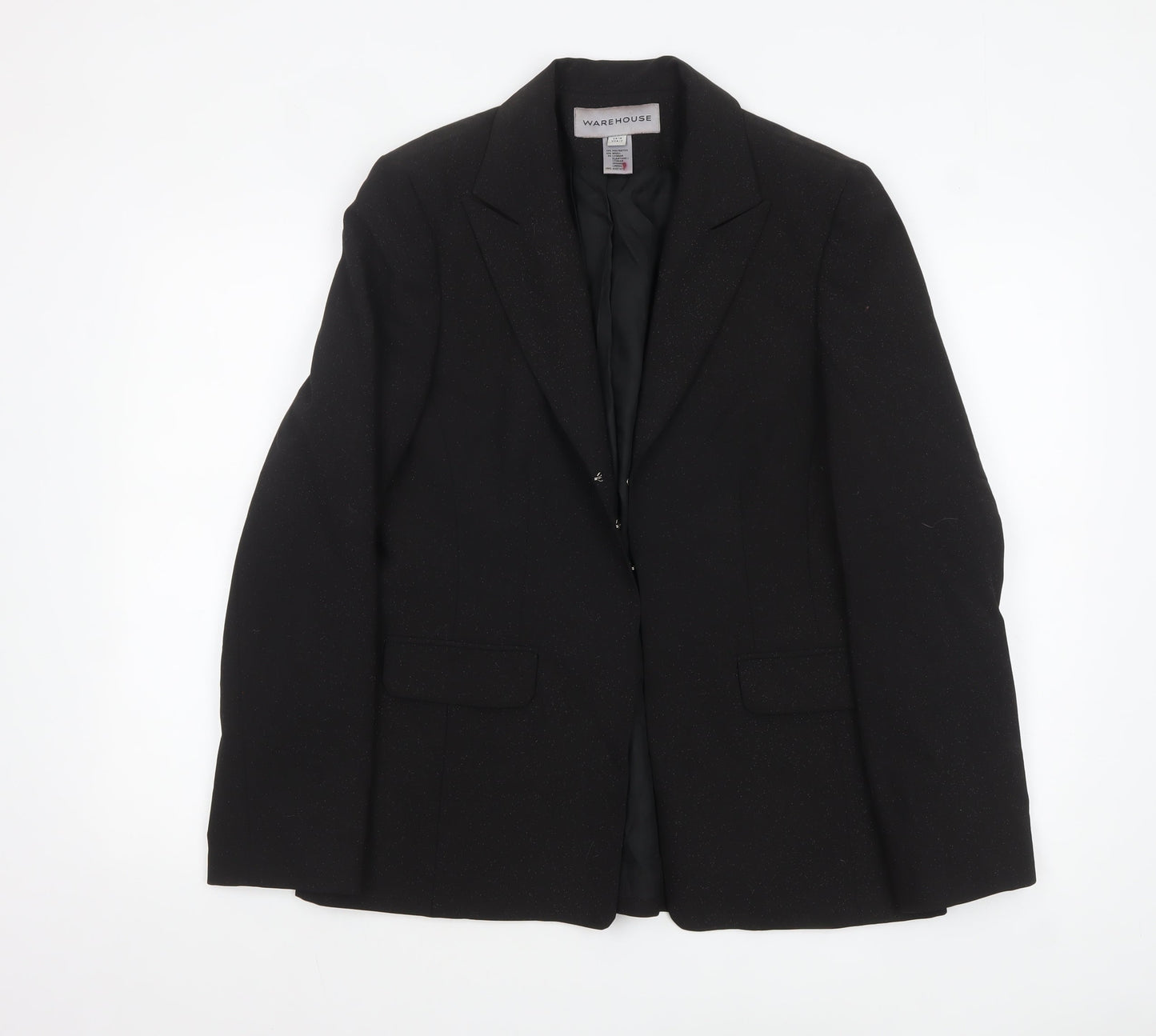 Womens UK Size 16 Warehouse Regular Black Blazer