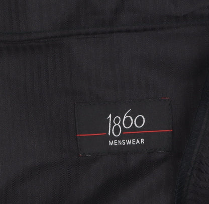 1860 Menswear Black Polyester Men's Dress Pants 40in Waist Regular Fit