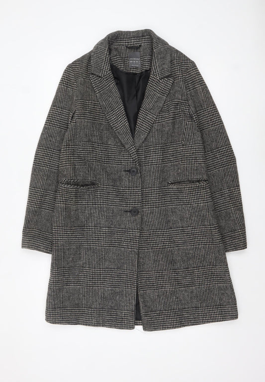 Womens UK Size 10 Primark Grey Overcoat