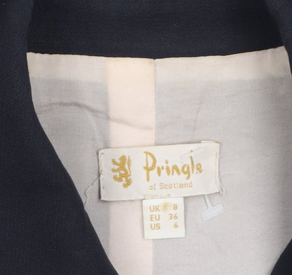 Pringle of Scotland Women's Blue Wool Blazer Jacket UK 8