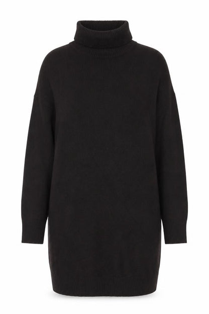 Marks and Spencer Women Brown Roll Neck Tunic Jumper Size M