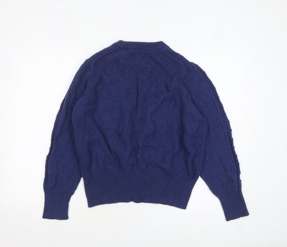 Womens UK Size 18 Marks and Spencer Blue Pullover Jumper