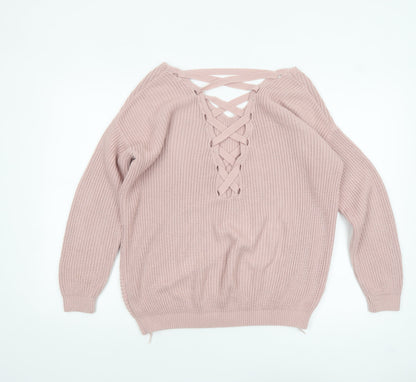 Womens UK Size 10 NEXT Pink Pullover Jumper