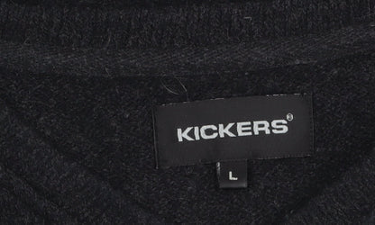 Mens UK Size L Kickers Black Pullover Jumper
