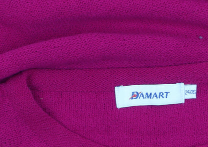 Womens UK Size 24/26 Damart Pink Pullover Jumper