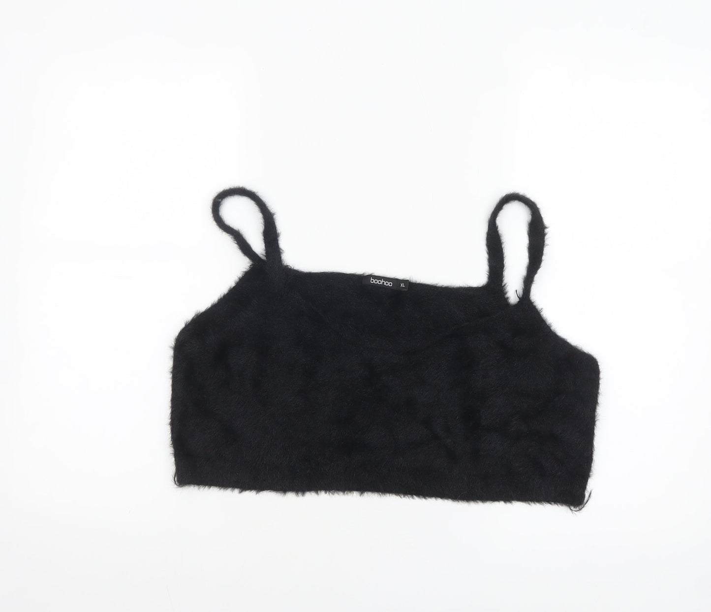 Womens UK Size XL Boohoo Black Camisole Tank