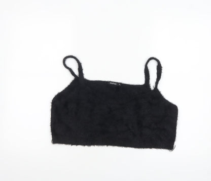 Womens UK Size XL Boohoo Black Camisole Tank