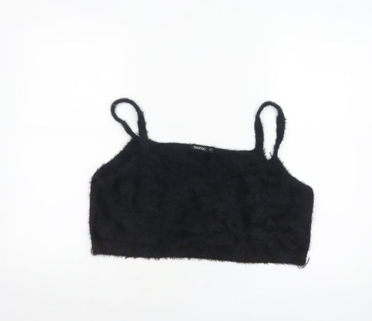 Womens UK Size XL Boohoo Black Camisole Tank