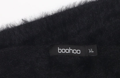 Womens UK Size XL Boohoo Black Camisole Tank