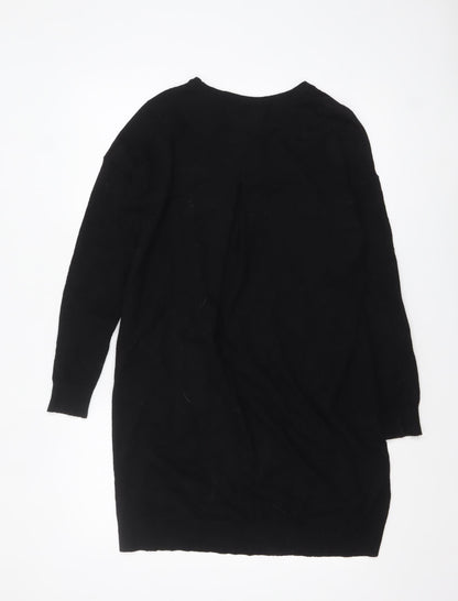 Vero Moda Women’s Black Knit Jumper Dress Size M Long Sleeve