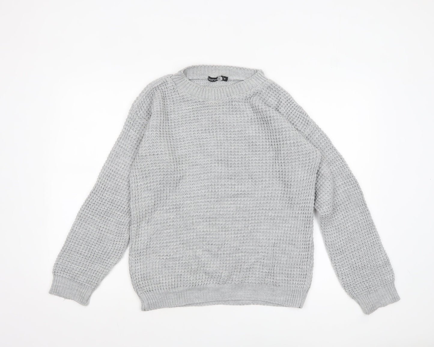 Womens UK Size M Boohoo Grey Pullover Jumper