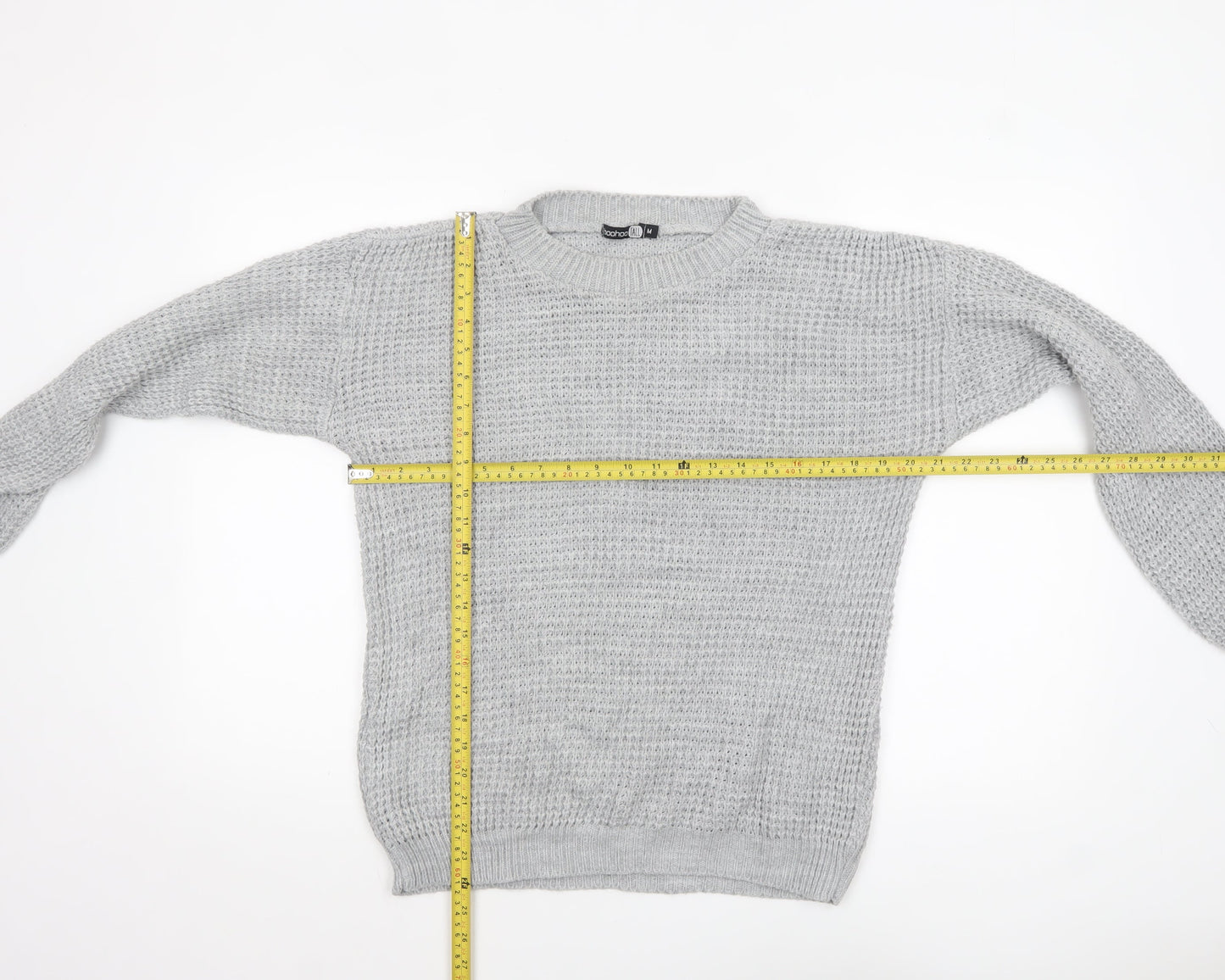 Womens UK Size M Boohoo Grey Pullover Jumper
