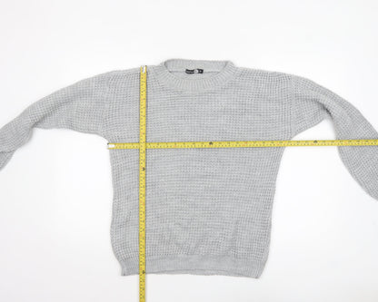 Womens UK Size M Boohoo Grey Pullover Jumper