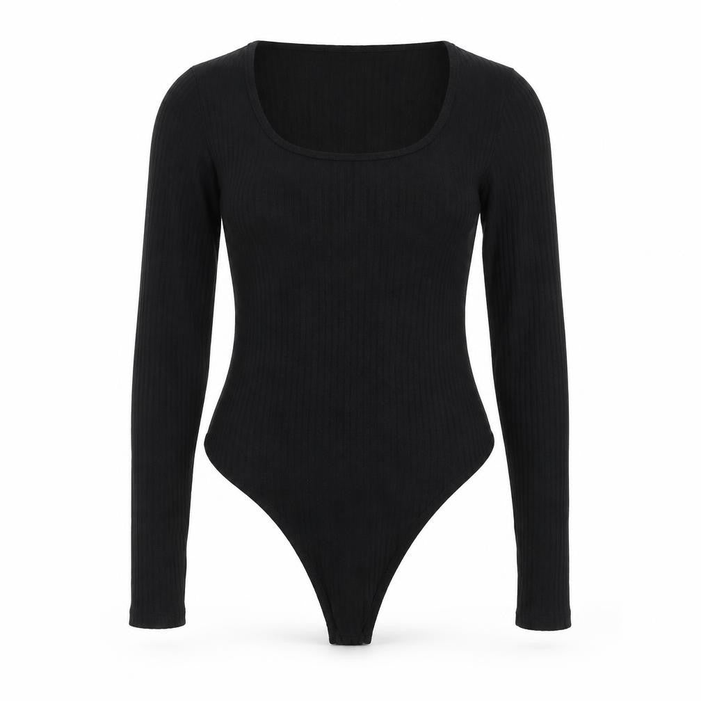 Womens UK Size L Boohoo One-Piece Black Bodysuit