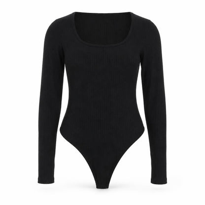 Womens UK Size L Boohoo One-Piece Black Bodysuit