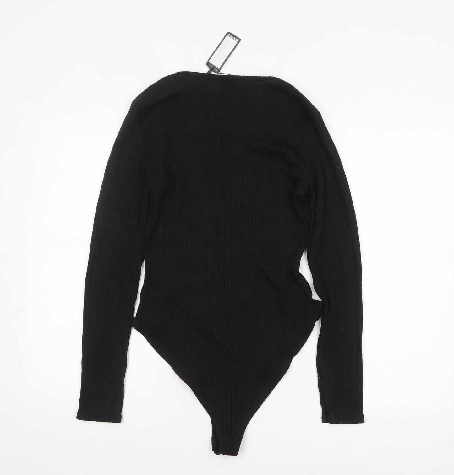 Womens UK Size L Boohoo One-Piece Black Bodysuit