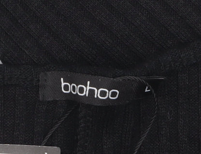 Womens UK Size L Boohoo One-Piece Black Bodysuit