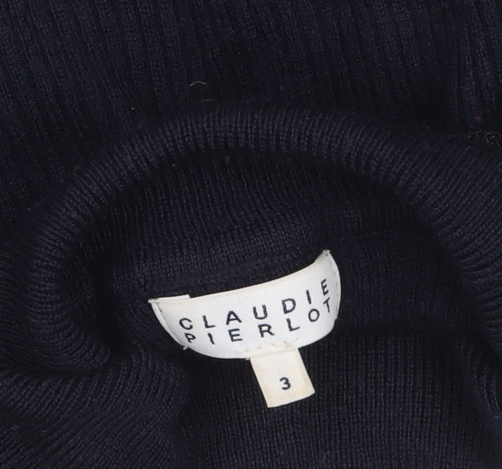Womens UK Size 12 CLAUDIE PIERLOT Blue Pullover Jumper