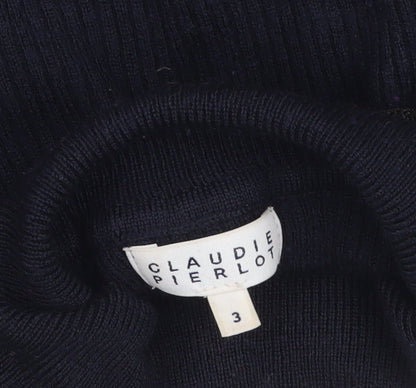 Womens UK Size 12 CLAUDIE PIERLOT Blue Pullover Jumper