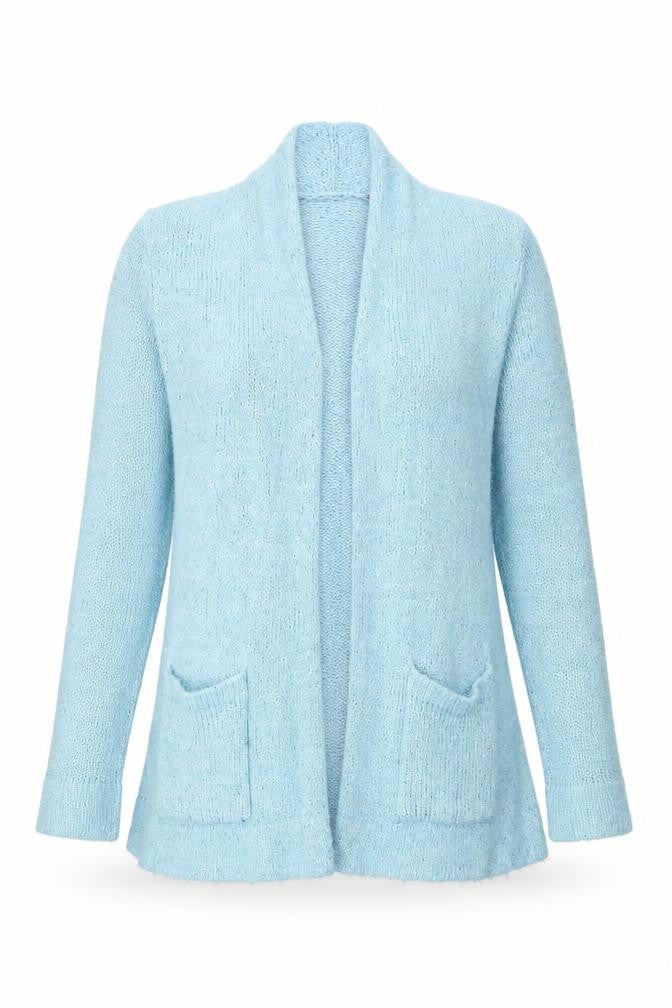 Womens UK Size M Isaac Mizrahi Live Blue Cardigan Jumper
