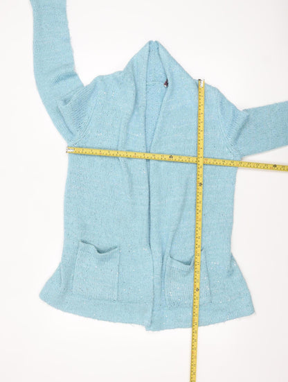 Womens UK Size M Isaac Mizrahi Live Blue Cardigan Jumper