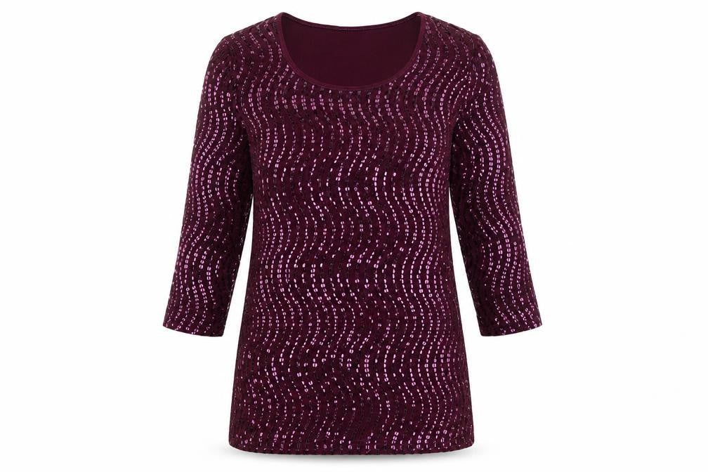 Womens UK Size 14/16 Michele Hope Purple Tunic Blouse