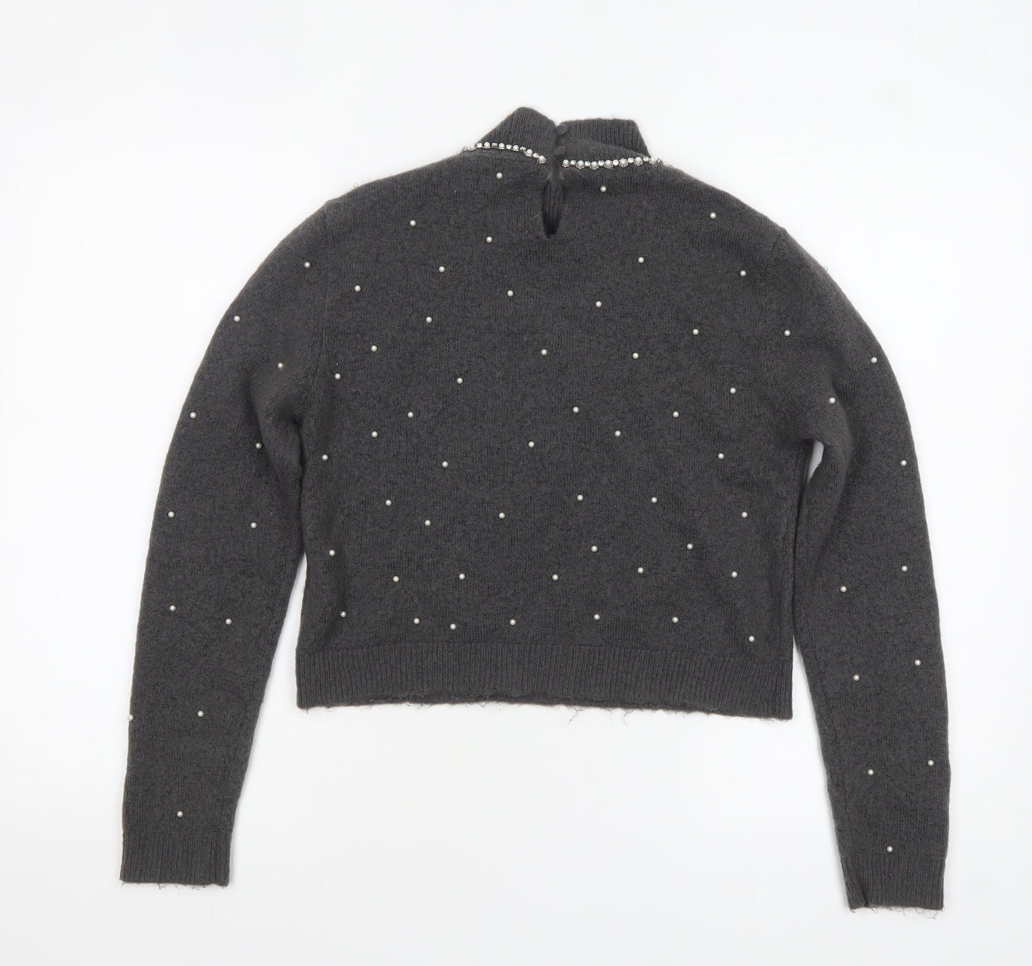 Womens UK Size S Zara Grey Pullover Jumper