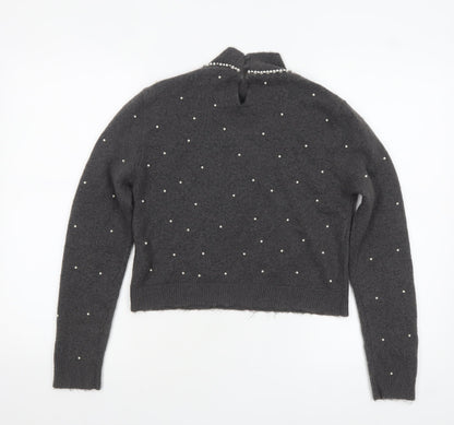 Womens UK Size S Zara Grey Pullover Jumper