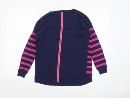 Oasis Women’s Multicoloured Striped Crew Neck Pullover Jumper XS