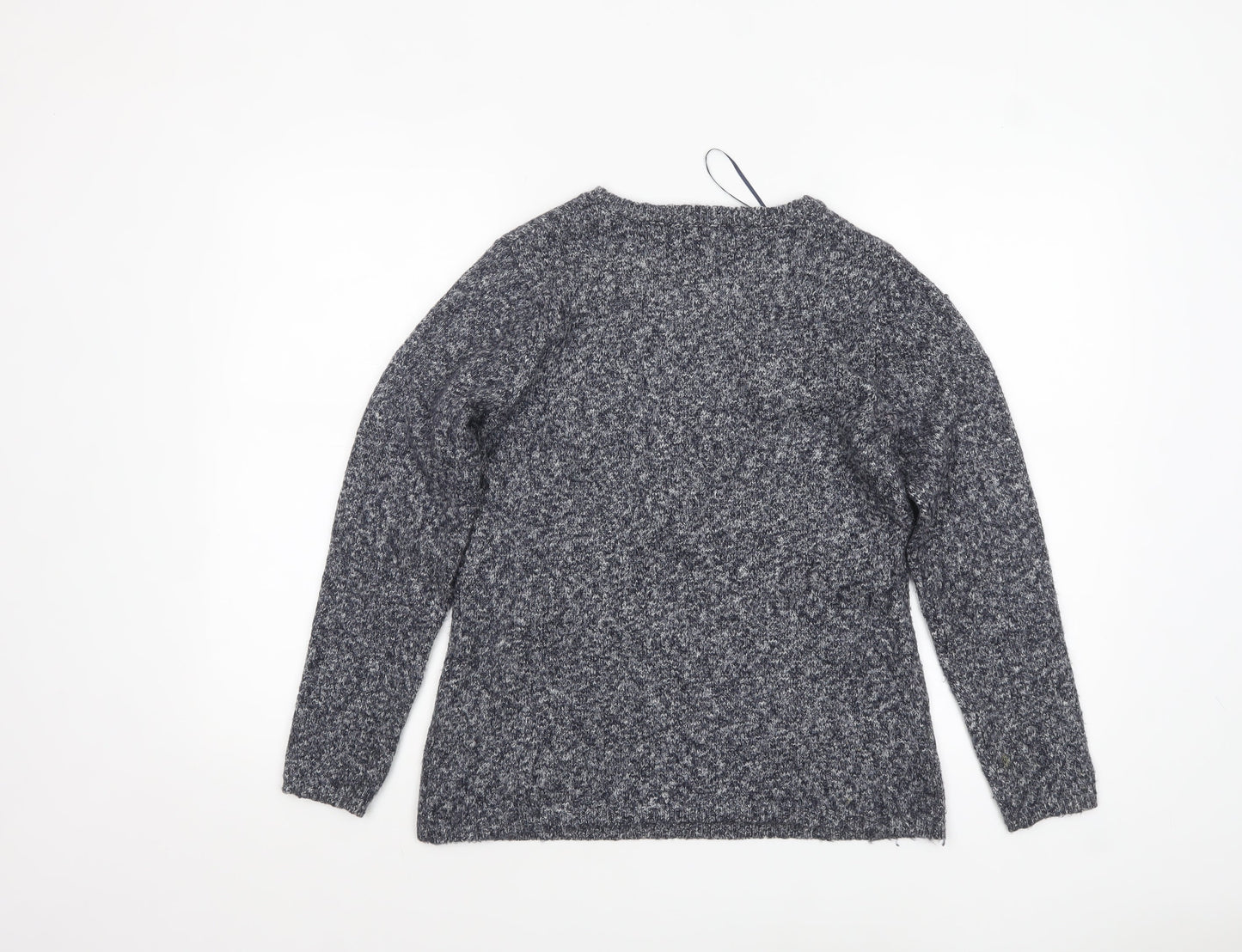 Mudflower Womens Grey Polka Dot Chunky Knit Jumper S Long Sleeve