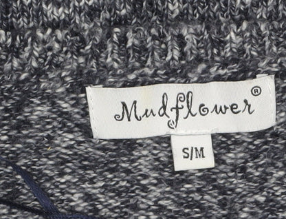 Mudflower Womens Grey Polka Dot Chunky Knit Jumper S Long Sleeve