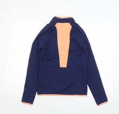 Wedze Girls Blue 14 Years 1/4 Zip Long Sleeve Ski Top