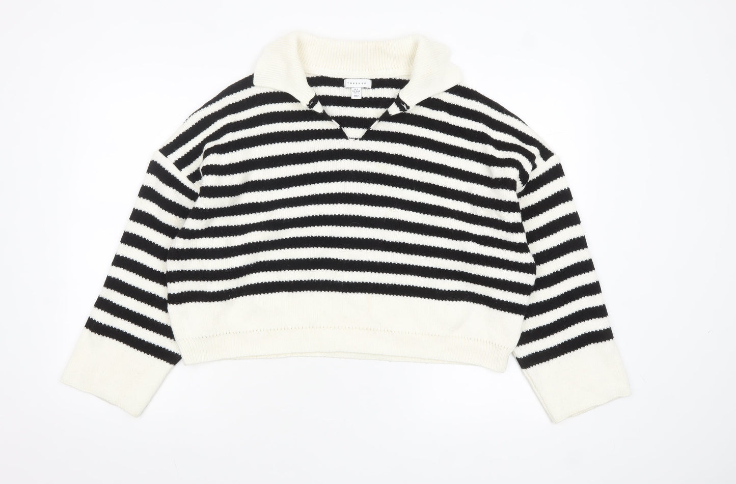 Womens UK Size S Topshop Black Pullover Jumper