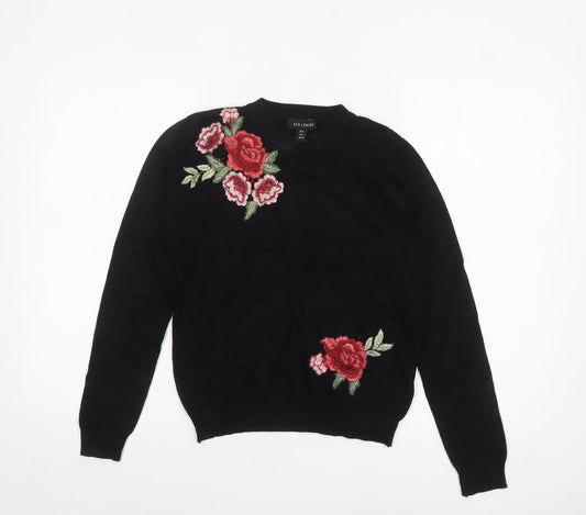 Womens UK Size S QED London Black Pullover Jumper