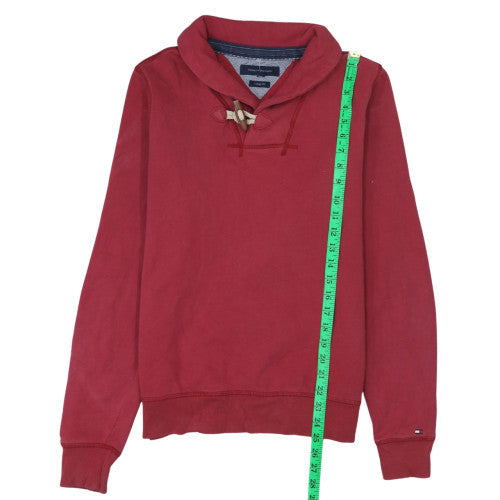 Mens UK Size M Tommy Hilfiger Red Pullover Sweatshirt