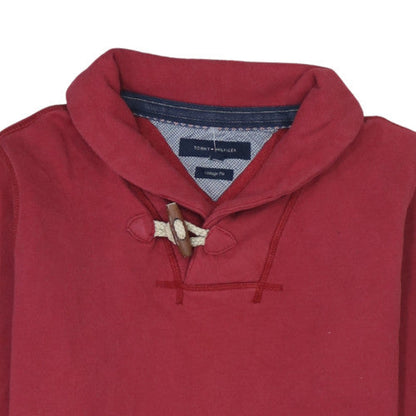 Mens UK Size M Tommy Hilfiger Red Pullover Sweatshirt