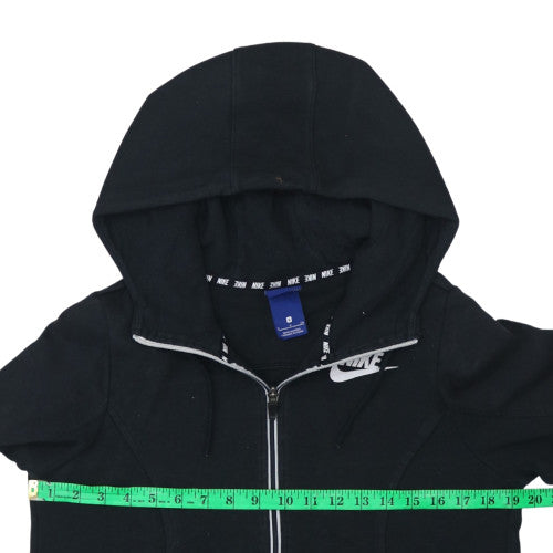Womens UK Size S Nike Black Full Zip Hoodie
