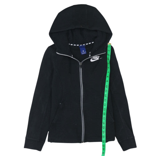 Womens UK Size S Nike Black Full Zip Hoodie