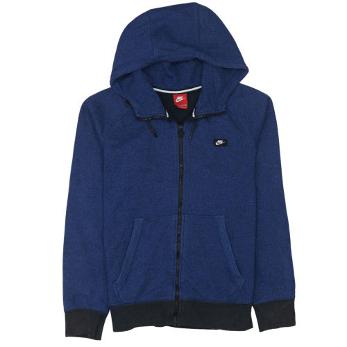 Mens UK Size S Nike Blue Full Zip Hoodie