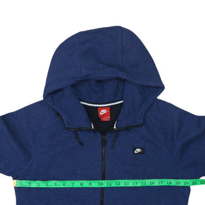 Mens UK Size S Nike Blue Full Zip Hoodie
