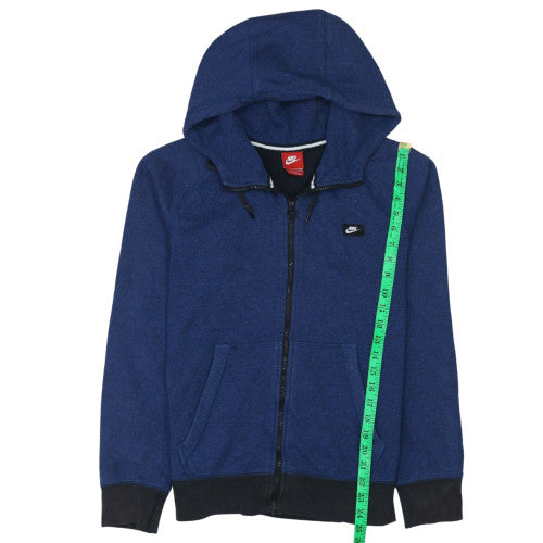 Mens UK Size S Nike Blue Full Zip Hoodie
