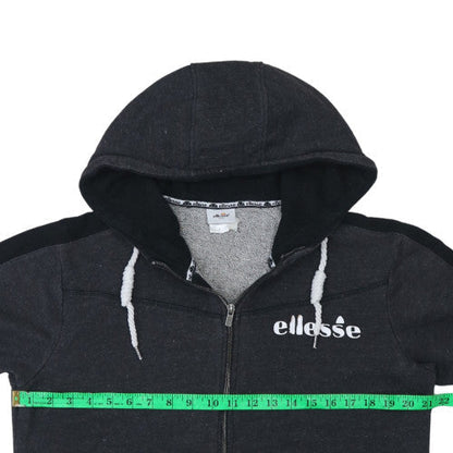 Mens UK Size L ellesse Black Full Zip Hoodie
