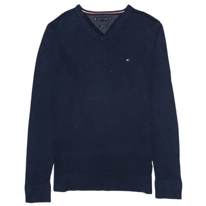 Mens UK Size M Tommy Hilfiger Blue Pullover Jumper
